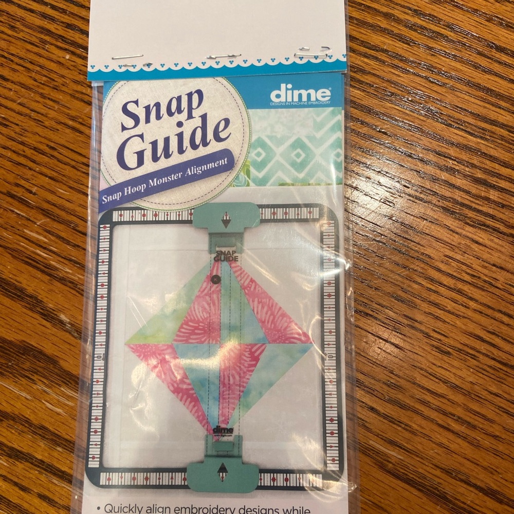 Dime snap guide for embroidery